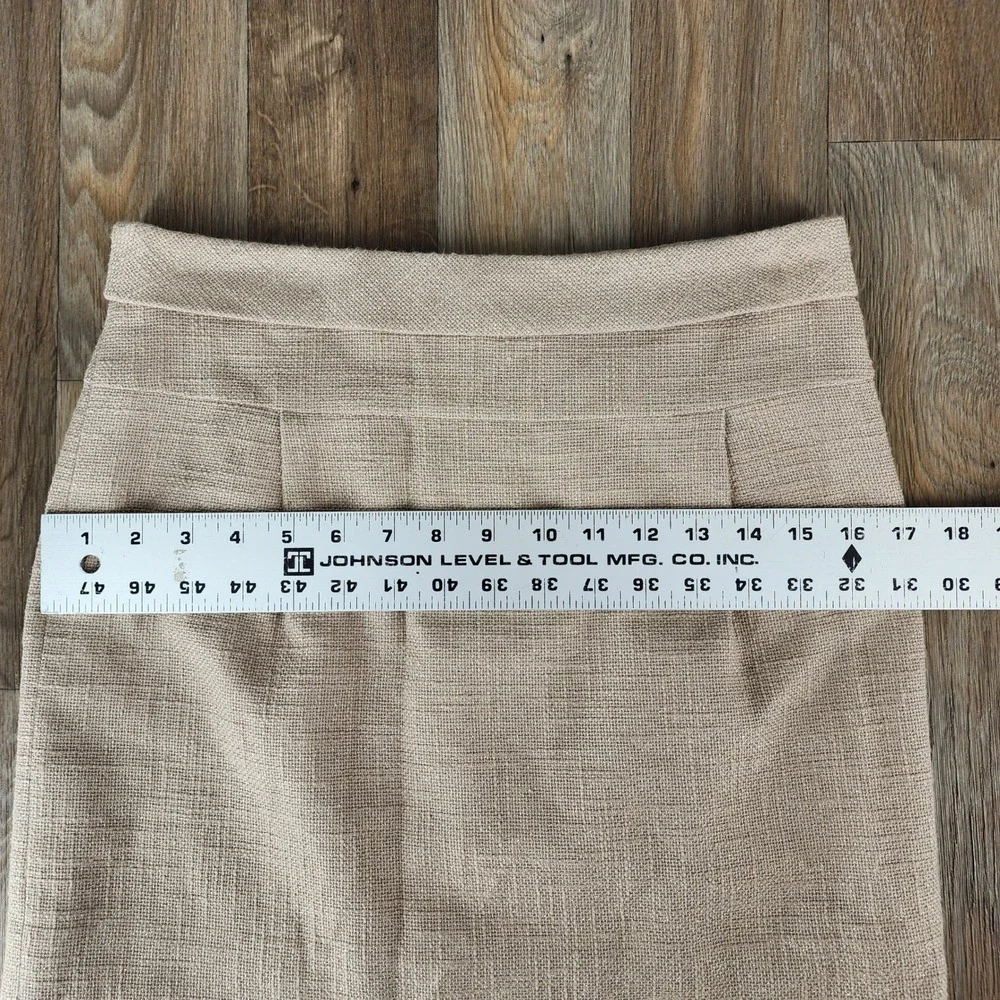 J.Crew Womens‎ Tan Linen Blend Metallic Gold Mini Skirt Size 0 Beige 16576 SU 09